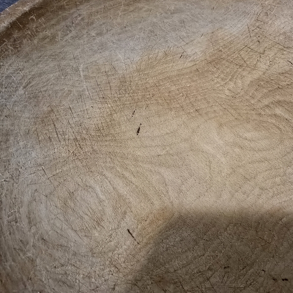 Vintage Wooden Munising Dough Bowl, Carved Bowl, Farmhouse, Primitives - Picture 2 of 5